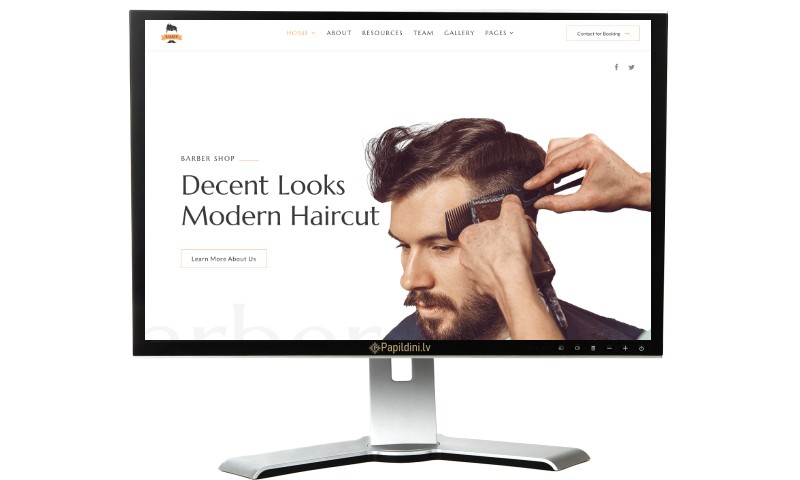 Mājas lapu izstrāde skaistumkopšanas, barber uzņēmumam.