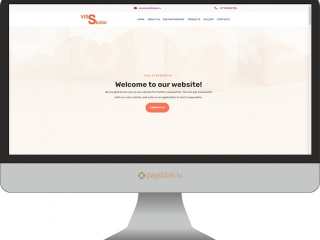 Landing Page mājas lapas izstrāde VisSkolai.lv