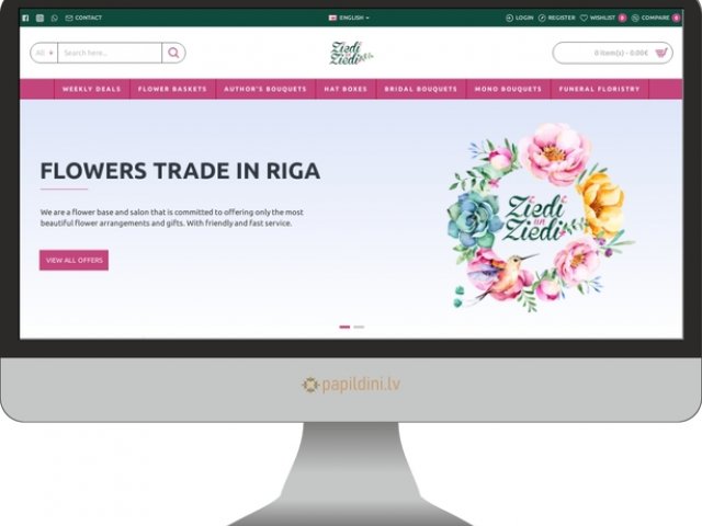Ziedu tirdzniecības interneta veikala izstrāde