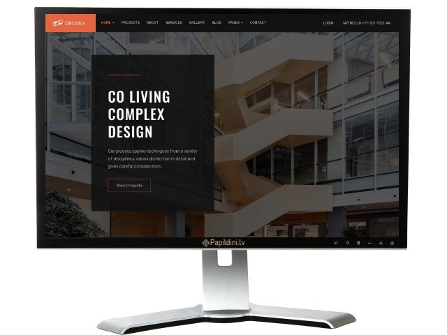 Mājas lapu izstrāde, būvniecības, interjera dizaina firma
