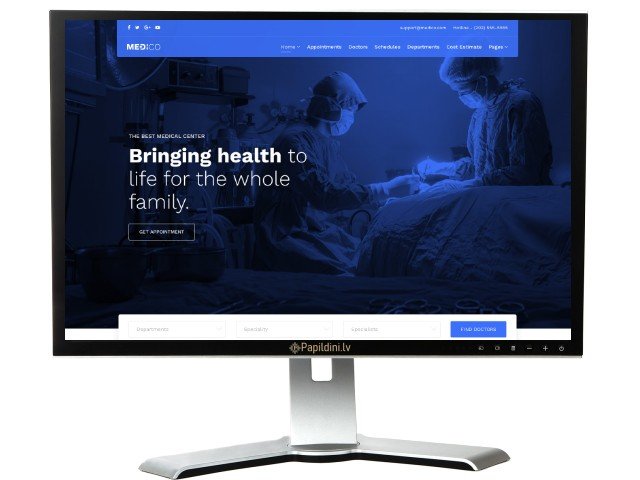 Mājas lapu izstrāde ārstniecības, medicīnas iestādei.